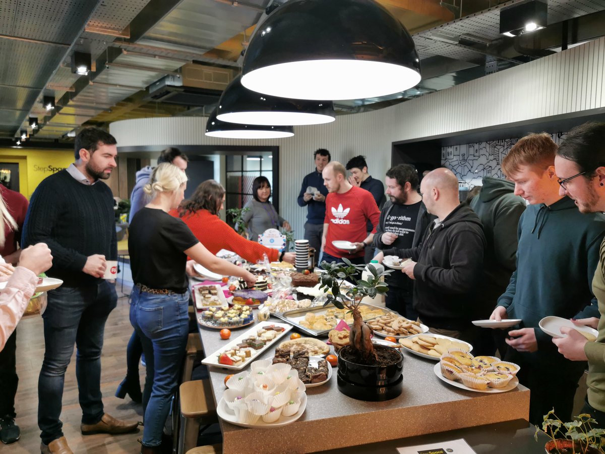 A very big thankyou to everyone who baked, bought and donated to support our <a href="/StepSpaceHQ/">StepSpace</a> coffee morning to raise money for <a href="/CR_UK/">Cancer Research UK</a> #WorldCancerDay #UnityBand <a href="/screencloud/">ScreenCloud</a> <a href="/whitedotspace/">Whitespace</a> <a href="/ESO_Solutions/">ESO</a> <a href="/Proservartner/">proservartner</a> <a href="/PA_Consulting/">PA Consulting</a> <a href="/tensquarehotel/">Ten Square Hotel, Belfast</a> <a href="/CentraNIR/">Centra NI</a> 😊