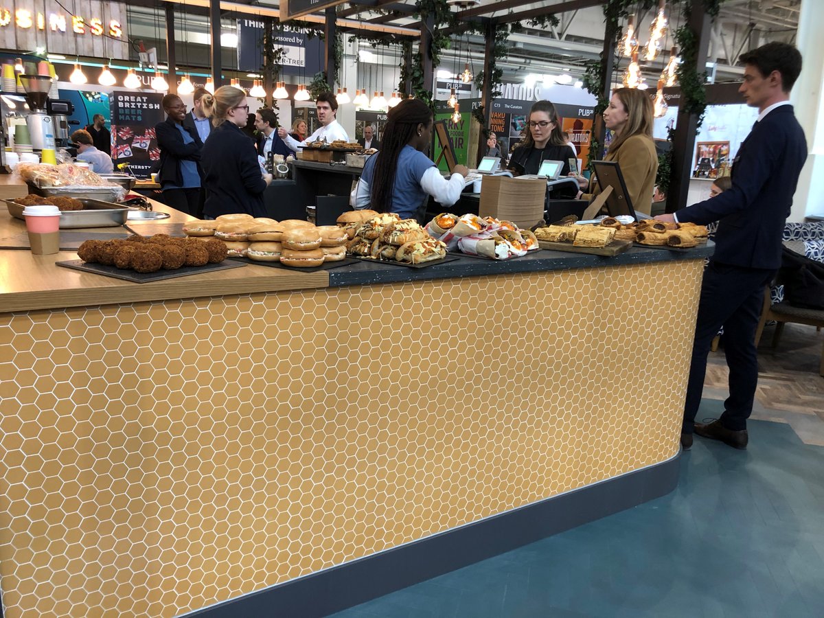 grestectiles's tweet photo. Are you visiting the @pubshowuk today? Make sure you pop over to the Watering Hole for a refreshment. Don't forget to check out the stunning bar front that uses our Sagoon hexagon mosaics in yellow! 💛

Stunning design by @formcreativeuk and fit out by @Faber_Design.

#pub20 https://t.co/5oYWMenY8y