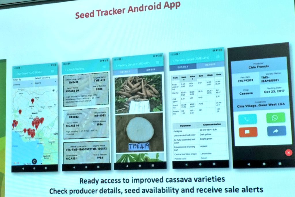 jamesplegg's tweet photo. 🇳🇬🌿 Digital Cassava 🌿🇳🇬

IITA has been working with the Nigeria Agricultural Seed Council (NASC) to institutionalize SeedTracker, an ICT system faciliting real-time e-certification. The App is now available for free via Google's PlayStore, &amp; is being expanded for other crops https://t.co/DMvf1fwqeN