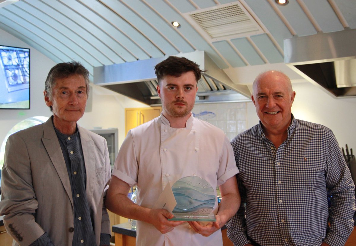 Congratulations to our Chef de Partie Henry who yesterday was awarded the Kyle Award. It's given to the apprentice who has shown the greatest development since beginning their career with us. Henry has been promoted twice under the guidance of Head Chef Mark.