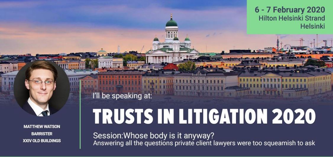 xxivbarristers's tweet photo. Matthew Watson is speaking at the @ConTrAssoc / @InformaConnect #TrustsinLitigation Conference in Helsinki this week
https://t.co/pII7GEw9Jv https://t.co/ccb09eawiA