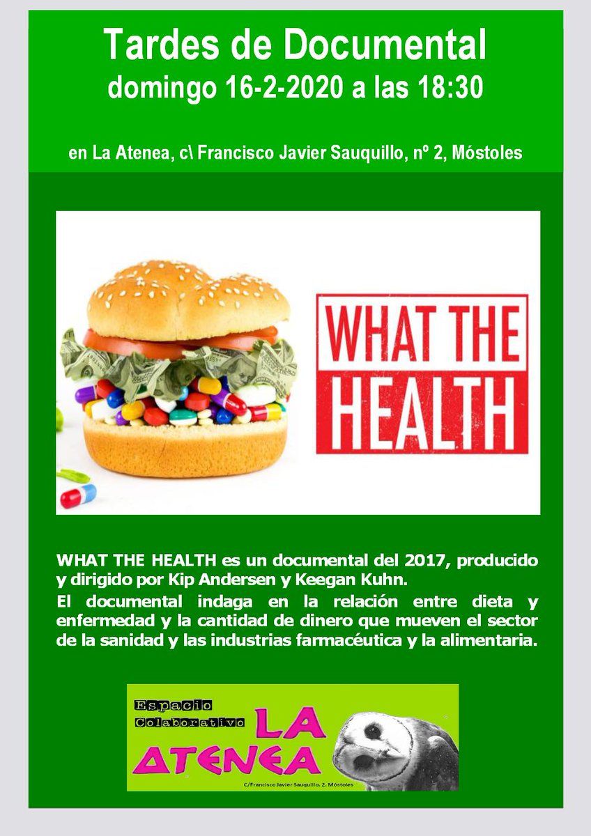 ¡Seguimos con las tardes de documental!
Porque lo que comemos nos importa, en ello nos va la salud, la calidad de vida y también, el disfrute.
Para disfrutar comiendo y sabiendo lo que hay detrás de cada bocado.
¡Te esperamos!