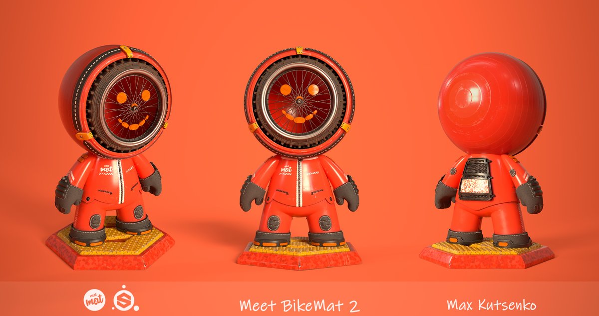 max_kutsenko's tweet image. Here is my final submission for #MeetMAT2 contest organized by @Substance3D I call him BikeMat. It was a blast texturing him. Good luck to all the participants, I see this year Mat was taken to another level :) #SubstancePainter #madewithsubstance #texturing #gamedev #pbr #3DArt