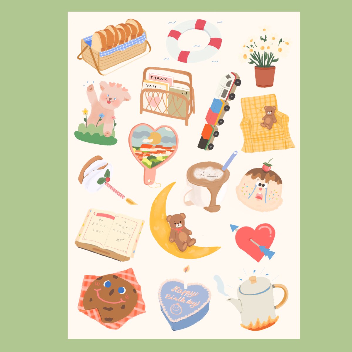 เนี่ยชอบที่ตัวเองวาดเจ้าพวกสารพัดของปุ๊กปิ๊กแบบนี้ที่สุดและ