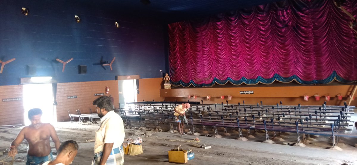 JayalaxmiPpm's tweet photo. Now its official!
HAPPY to announce,JAYALAKSHMI UNDER RENOVATION .Work going on full swing,day &amp; night.Hardly 40 days to finish.BIG OPENING IN SUMMER💥🔥will update the works weekly @ our page
#pushbackseats #actress #interiordesign #onlinebooking 
#master #valimai #sooraraipotru https://t.co/npdI1L1Cuy