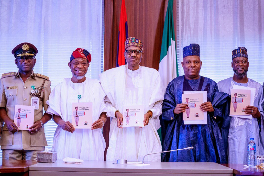 raufaregbesola's tweet photo. President Muhammadu Buhari (@MBuhari) today launched the Nigeria Visa Policy (NVP) 2020 at the State House.

The objective of the NVP 2020 is to strengthen Nigeria’s position as a key economy in Africa by attracting more Foreign Direct Investment (FDI) into the country’s economy https://t.co/J6Vz61fC0u