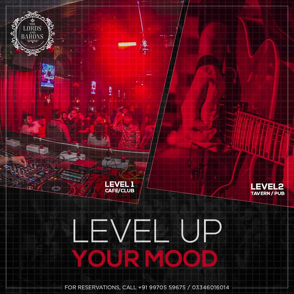 A place where your mood suggests the music. Party at Level 1, Music for the soul at level 2! Let your mood decide.

#Switchthatlevel #workhardpartyharder #thelordsandbarons #nightlife #placeintown #pubintown #mustvisit #partyplace #kolkatanightlife #allplayandfun #Coworkingcafe