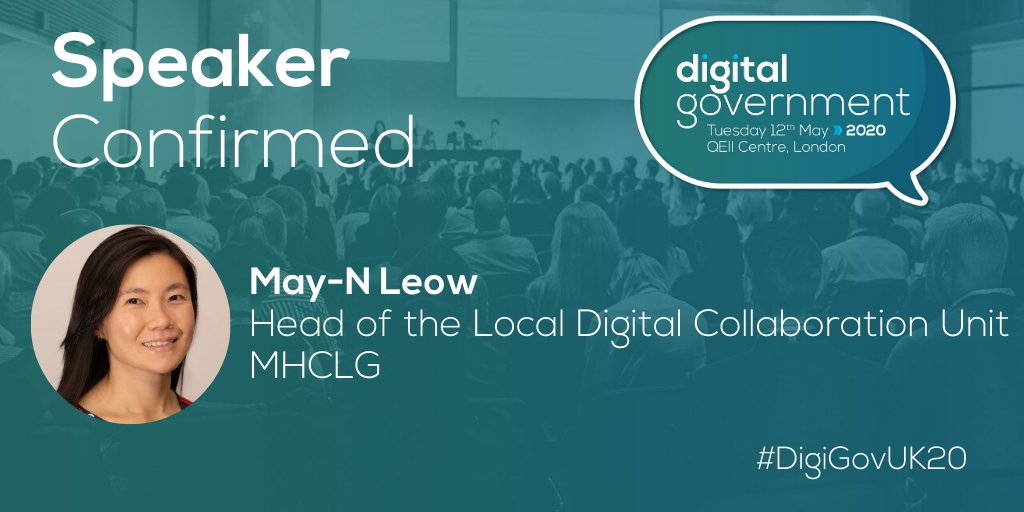Really excited to confirm <a href="/maynleow/">May-N Leow</a> from <a href="/mhclg/">Ministry of Housing, Communities & Local Gov</a> for our #keynote on Championing Digital Transformation across Local Government!

Public Sector can register for free here - digital-government.co.uk/registration/

#DigiGovUK20 #localgov <a href="/LDgovUK/">Local Digital UK Gov</a>