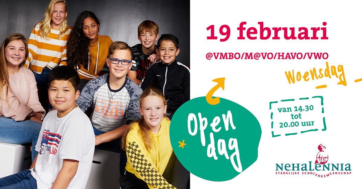 Woensdag 19 februari is onze Open dag. 
Je bent van harte welkom!
 #nehalenniabreeweg #nehalenniakruisweg