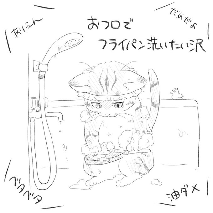 風呂でフライパン洗いたい系換気扇回す猫沢 