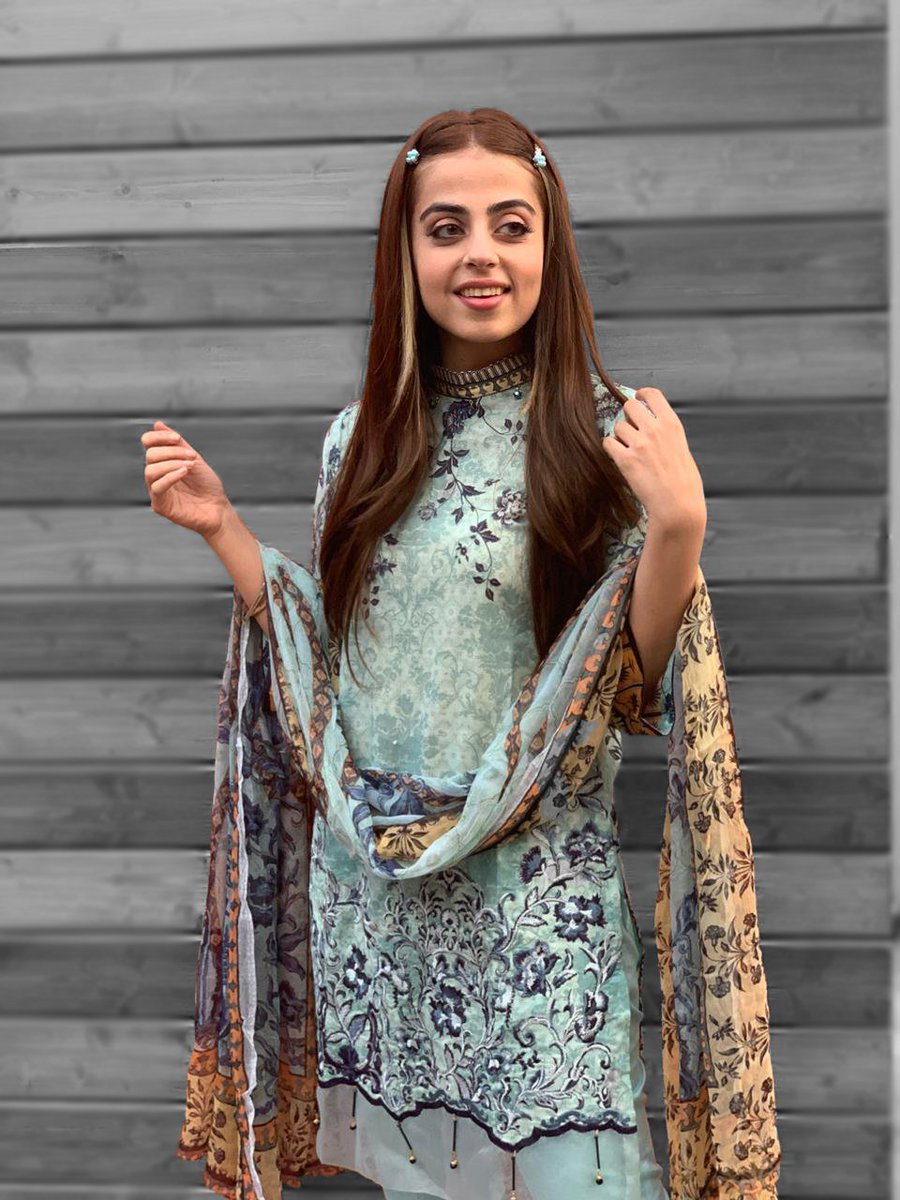 SPOTTED wearing Premium Designer Lawn by KHAS