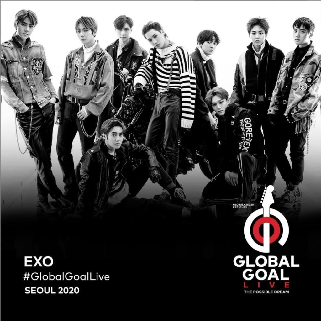 Photo of EXO promoting Global Goal Live 
