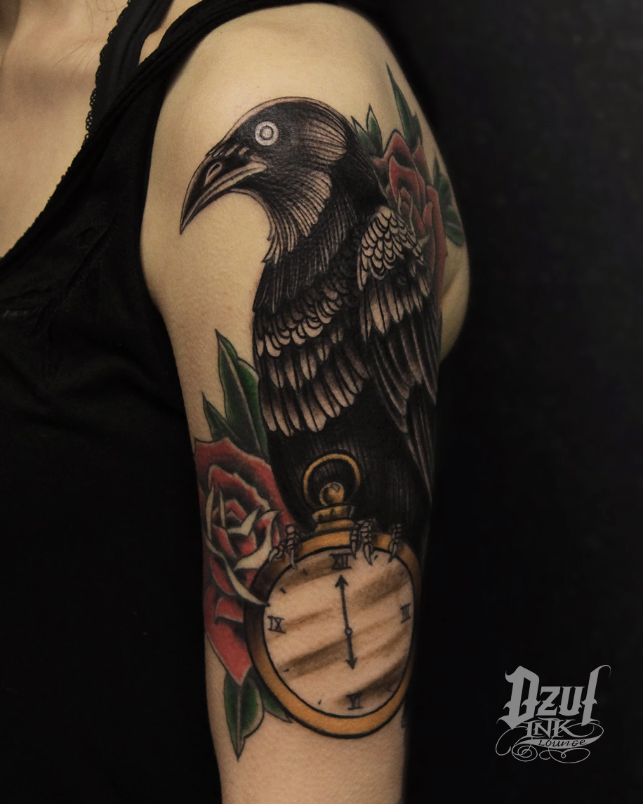 Raven Tattoo  200 Crow Tattoo Designs To Inspire You  Tattoo Stylist