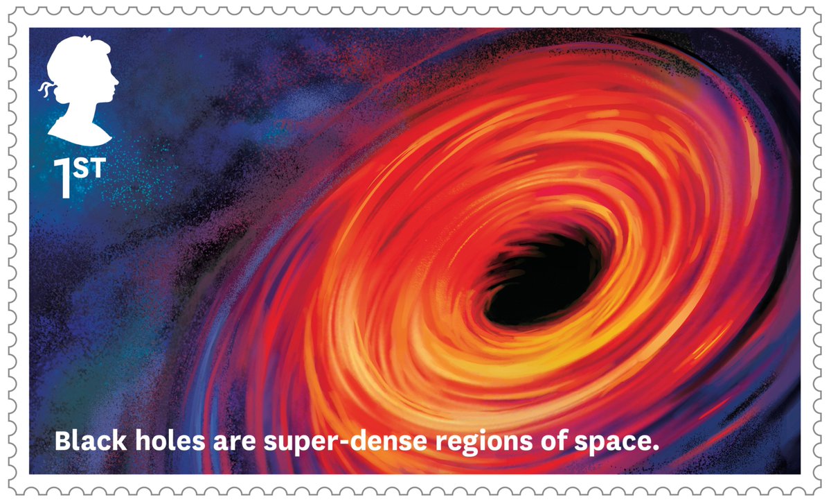 Black hole image on 1st class stamp