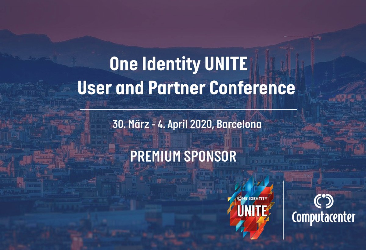 computacenterDE's tweet photo. Als einer der Premium Sponsoren ist Computacenter Teil der One Identity UNITE User and Partner Conference in Barcelona! #OneIdentityUnite Wir freuen uns auf einen Austausch zu Innovationen rund um Identity & Access Management und Active Directory Markets. https://t.co/RwSkxpNgcp https://t.co/fsm3so6jjh