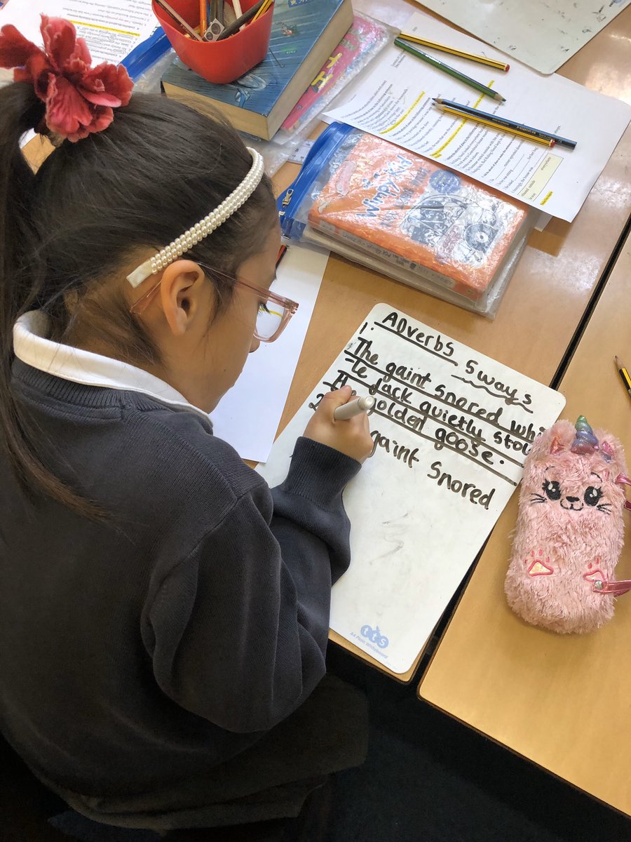 WyvilPrimary's tweet photo. How many different ways can you use the adverb ‘quietly’? 4JM love a grammar challenge! @GrammarMasters8 @Literacy_Trust #EnglishAtWyvil https://t.co/UwKdFHNFvA