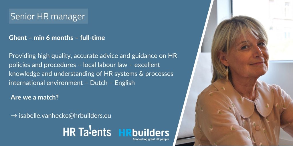 HRTalents_BE's tweet photo. 🇧🇪 Third job opportunity for today! And this time we're looking for a senior HR manager.
➡️Send your CV to Isabelle at isabelle.vanhecke@hrbuilders.eu
#SeniorHRManager | #HumanResources | #InterimManagement | #Freelance | #HRbuilders | #HRTalents https://t.co/yJ0zjpJZtf