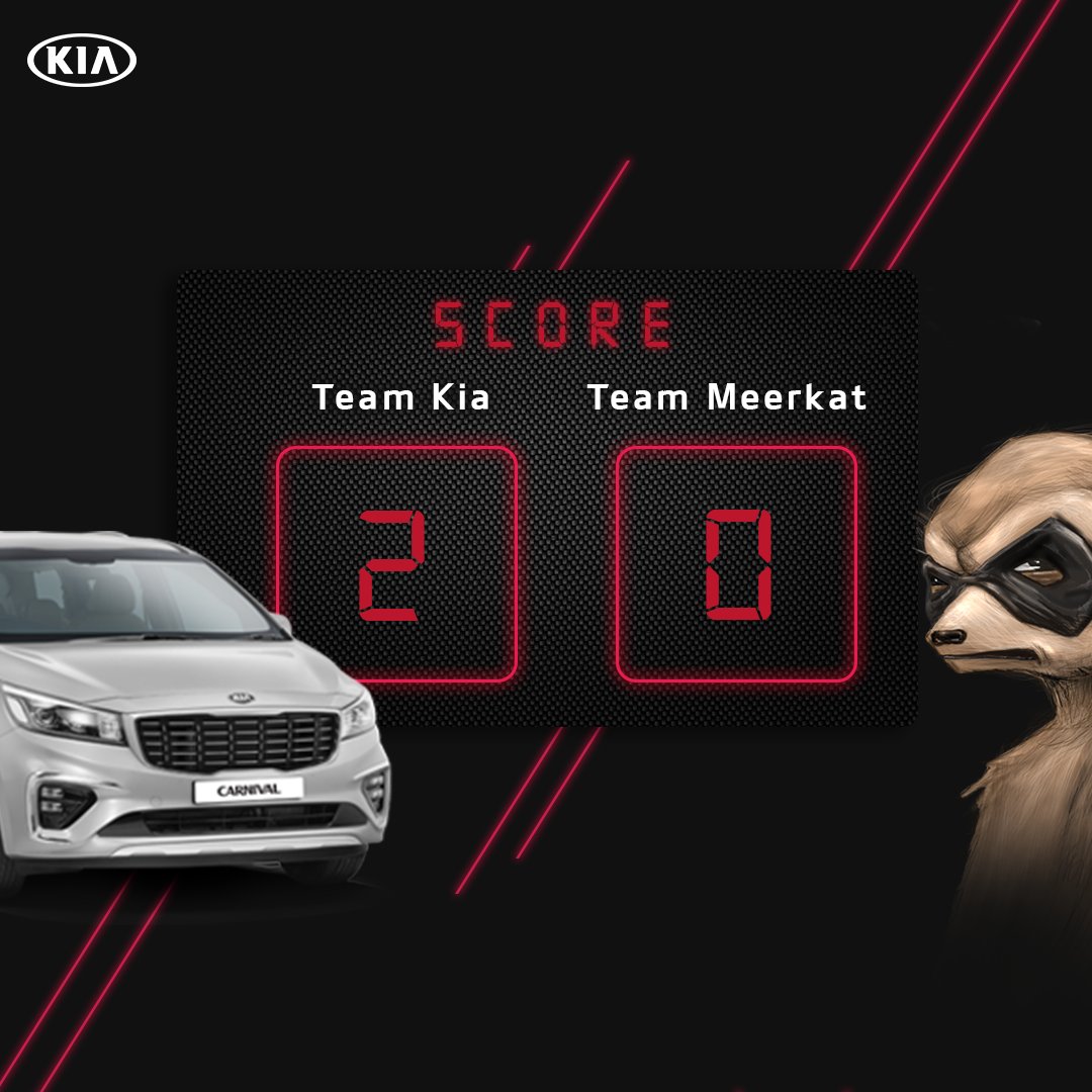 KiaInd's tweet photo. Better luck next time, @meerkat_me! #AutoExpoKia #AE2020 https://t.co/N0cLYjCKad