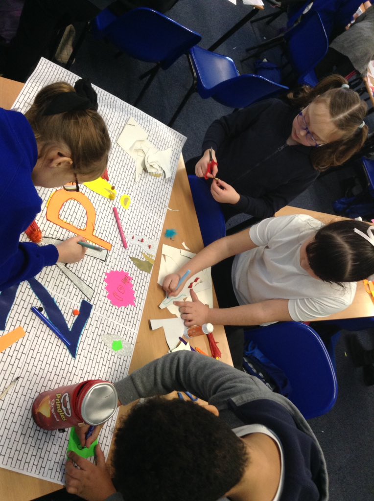 latimerprimary's tweet image. #Year4 spent some time creating graffiti art which will become the backdrop to our street dance performances this afternoon! Using lots of shapes and colours to create a dramatic effect! #ClassCM #LatimerArt #Artsweek2020