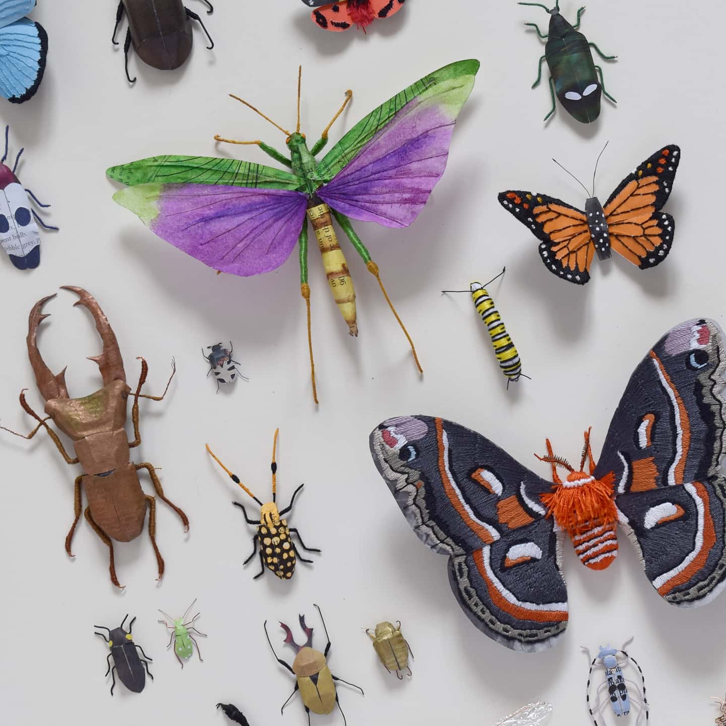 Due pant Rejsende Kate Kato on Twitter: "A bit of colour inspiration in the studio......  #sciart #insects #paper #handmade https://t.co/2chT0VcfF9" / Twitter