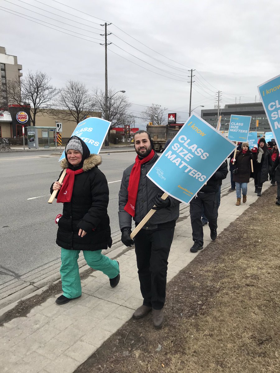 cinamaria79's tweet photo. Madonna and Chaminade walk together in support of public education. @tsuOECTA @OECTAProv #CutsHurtKids #ReverseTheCuts #onted #onpoli https://t.co/H5THvnYCGy