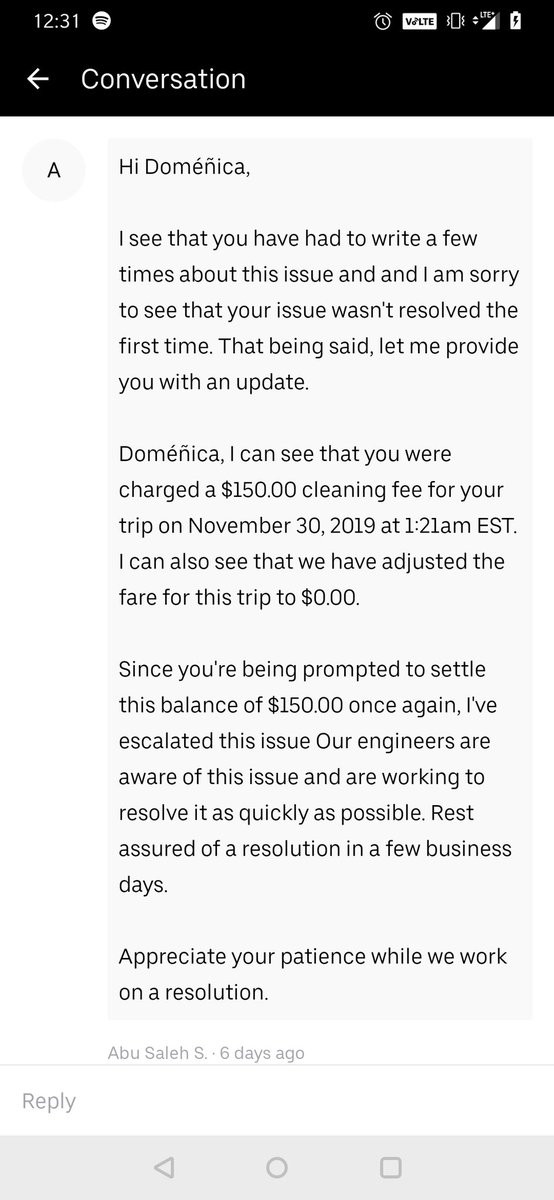 Domenica_16's tweet photo. I told Uber this driver gave me a really hard time,I lost time trying to fix it. I contacted Uber support a LOT of times they're protecting a RACIST PERSON WHO IS STILL DRIVING FOR THEM. Had to pay $150 2 times just for racims. Very disgusting Uber supporting racist people. https://t.co/8rITBHATNX