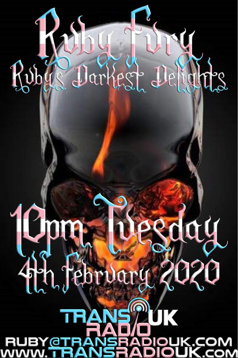transradiouk's tweet photo. At 10pm we have Ruby Fury presenting you with her Darkest Delights. Exclusively on Trans Radio UK
#transradiouk #rubyfury #darkestdelights https://t.co/MZDOa5ZCAR