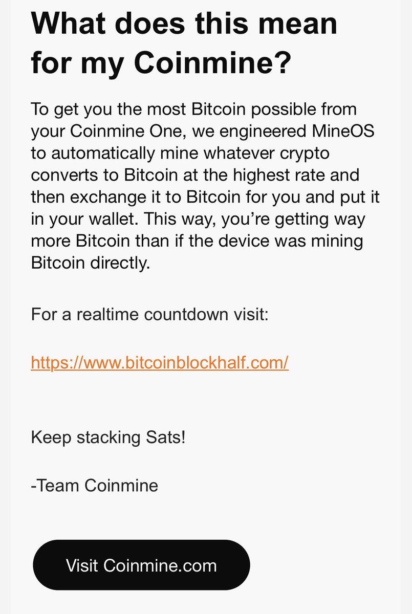 Thank you <a href="/coinmine/">Coinmine</a> #halvening #bitcoin