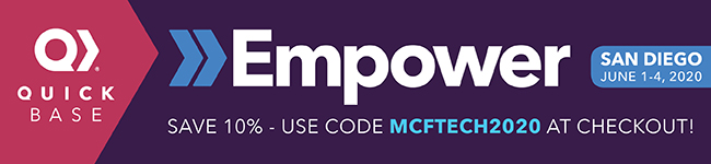 MCFTechnology's tweet photo. Join MCFTech at Quick Base Empower 2020, the largest Quick Base user conference! 25% off with SUPER EARLY BIRD PRICING until February 7th. Use MCFTECH2020 for an additional 10% off. 

https://t.co/CVYeUKihNb

#empower2020 #quickbase #teammcf #mcftech #unleashyourpower https://t.co/MIeJKsTngb