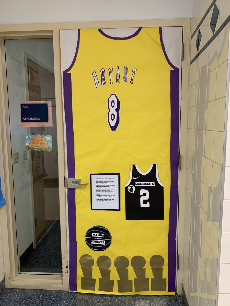 Room 104 is honoring “The Black Mamba” <a href="/Asbury_ParkSD/">Asbury Park Schools</a> @APSuperGray @APDirCI_ERuiz <a href="/TheaJackson8/">Thea M Jackson-Byers</a> <a href="/JamesTParham1/">James T. Parham</a> <a href="/CynthiaArdi5/">Cynthia Ardizzone</a> @napolitania21  #KobeAndGigi