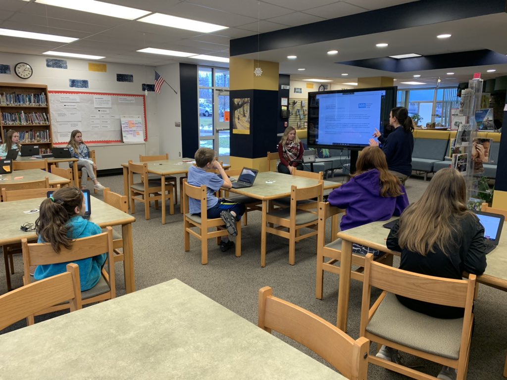 MikeCaraccio's tweet photo. Mrs. Collier has her kids engaged in a discussion about bacteria. Specifically in a 64 year old patient stomach. Gut bacteria. Students are analyzing the pie charts &amp; making observations from week 1 as compared to week 3. https://t.co/7UpU0MFOoj