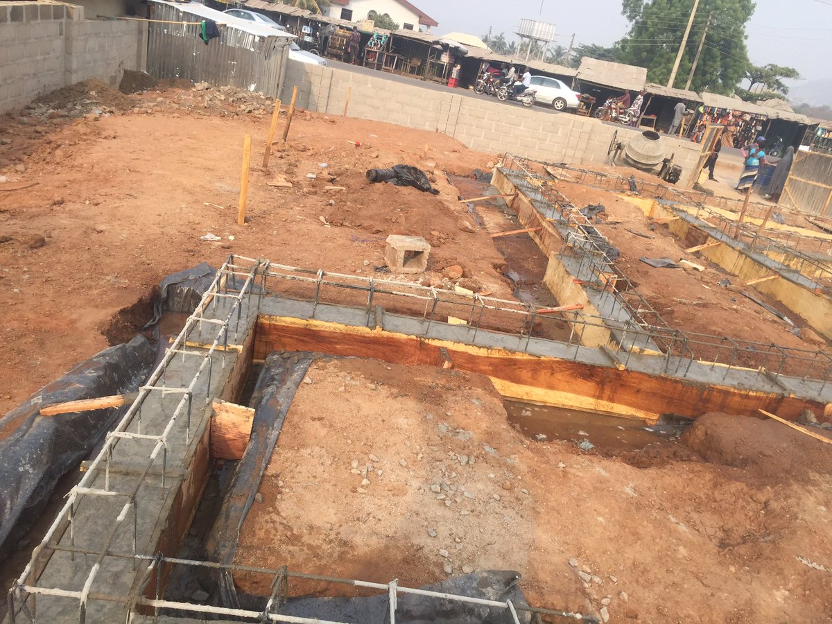 Filling done, next Level foundation works Initial ring beams of 600mm depth Over dpmOver 50mm concrete blinding