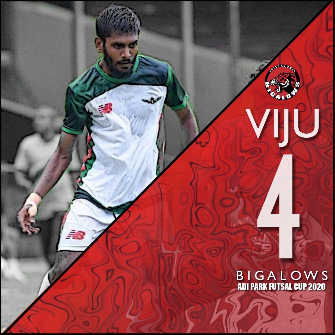 Bigalowsmv's tweet photo. Introducing our team for Adi Park Futsal Cup 2020, Player 1/10.
Jersey Number 4️⃣ - Viju
#Bigalows #APFC2020 #RiseAsONE https://t.co/l2N4mLeqbM