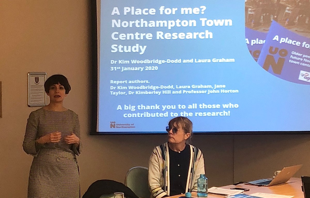 AgeUKNorthants's tweet photo. On Friday, we presented joint research with @UniNorthants on older people's perceptions of #Northampton town centre. 

The research will inform #regeneration plans in the town. Link to the report to follow. 

#MakingTimeForPeople #NorthamptonForward @ItsCharacter @khedgehog_kim https://t.co/Zqkq1JOiC5