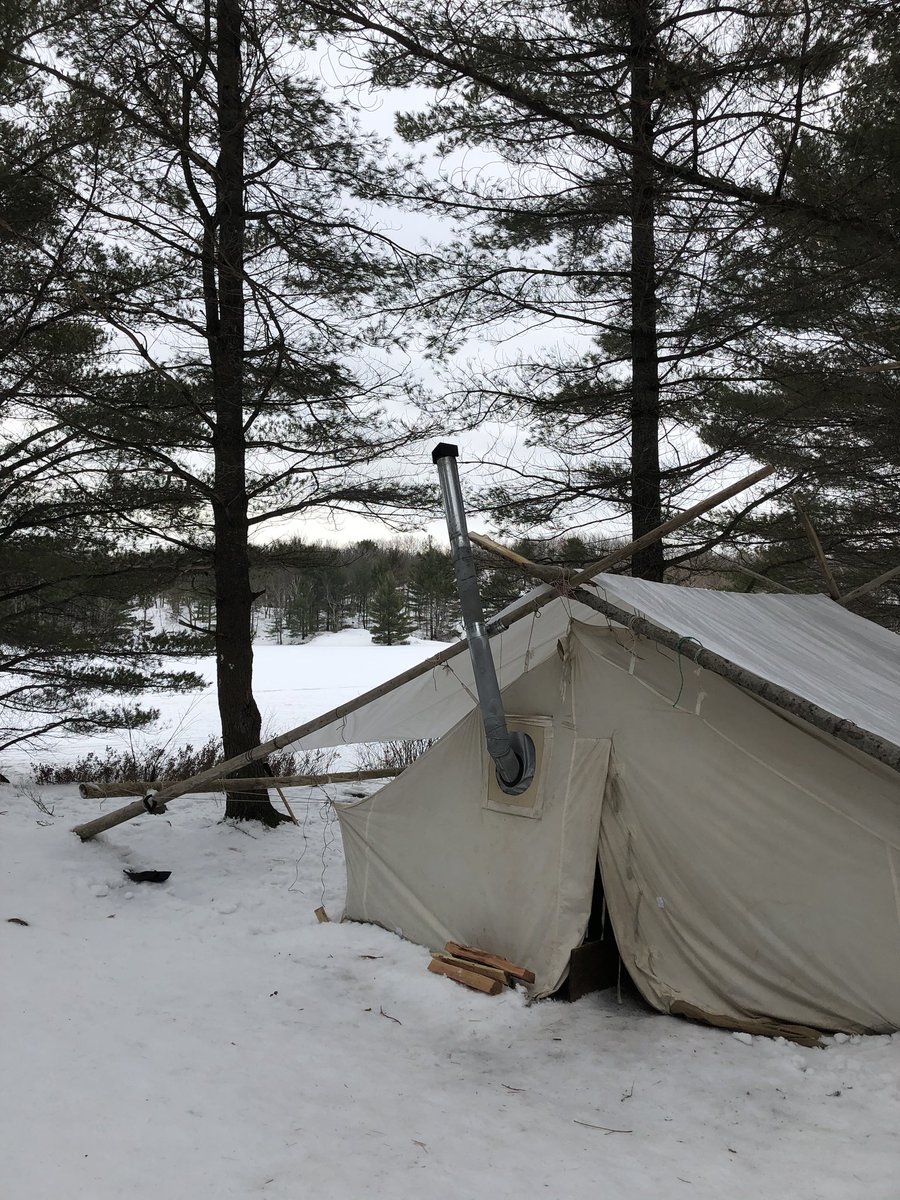 mswjake's tweet photo. Lots of fun had by all in our wintery escape at Camp Pine Crest with @ALIVEOutdoors! Check out our groups bonding and building quinzees. We’ve got a jam packed afternoon ahead us! @theyorkschool #ICEonIce #YorkLearns https://t.co/FmthkoN9OG
