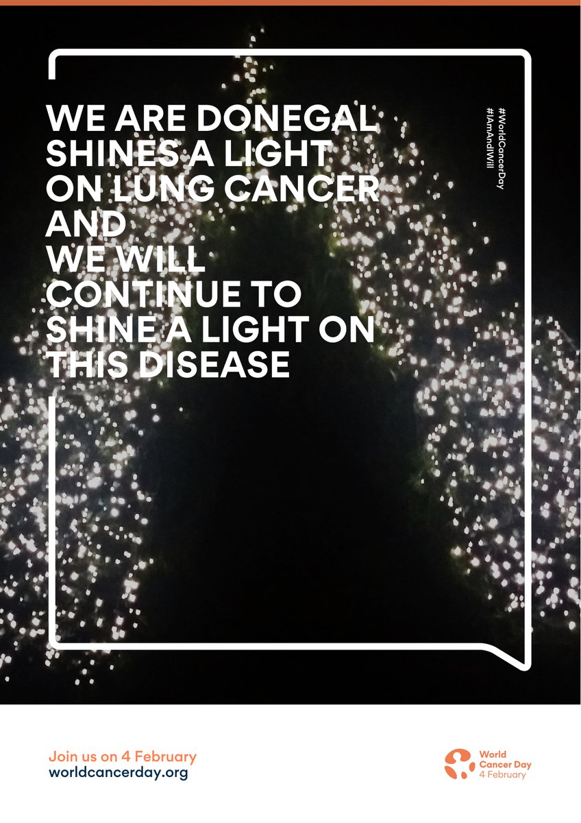 This #WorldCancerDay help us to shine a light on lung cancer.

#WorldCancerDay #Iamandiwill #LCSM #Donegal