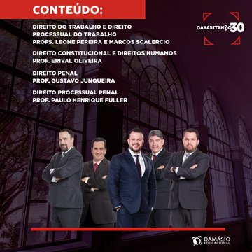 damasioaracatub's tweet photo. Vem aí o #Gabaritando30!
Nossa revisão dos principais conteúdos de 30 questões da prova da OAB 1ªfase.
Dia 06/FEV às 9h.
Faça sua inscrição gratuitamente: (18) 99141-8872
#oab #damasio #direito https://t.co/OCpfzifxrE