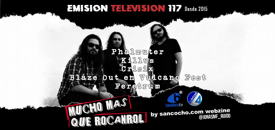 Mucho mas que RocanRol 117 (2020) [bit.ly/36TPkcR] [<a href="/CrisixOfficial/">Crisix</a> <a href="/KillusBand/">Killus (Official)</a> <a href="/blazeoutband/">Blaze Out</a> <a href="/PHALMUTER/">PHALMUTER</a> <a href="/JonasMF_Ruido/">Jonas MF</a>]