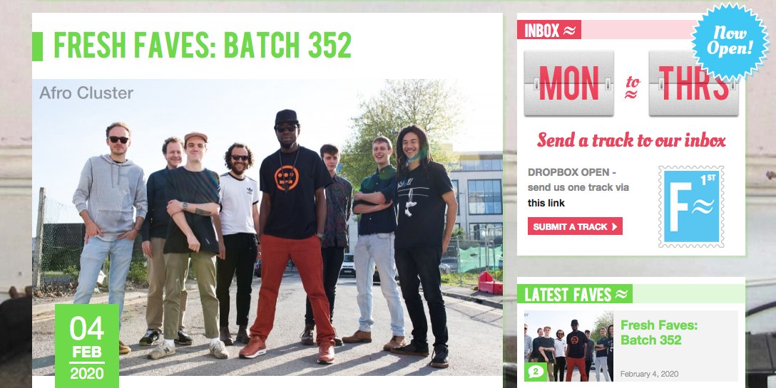 Musicologist, Moderator and Man About Twitter Andy Page @vonzipperuk reviews our readers' favourites this weekend freshonthenet.co.uk/faves352. Featuring
<a href="/afrocluster/">Afro Cluster 🇳🇬🏴󠁧󠁢󠁷󠁬󠁳󠁿</a>
@austelmusic
<a href="/ElizaShaddad/">Eliza Shaddad</a>
<a href="/FiltonAbbeyWood/">Filton Abbey Wood</a>
<a href="/HallanBand/">Hallan</a>
<a href="/nancymusicuk/">Nancy</a>
@Record_Start
<a href="/sexcellsuk/">SEX CELLS</a>
@sheepymusic
<a href="/wrekit88/">Chris and Neil</a>