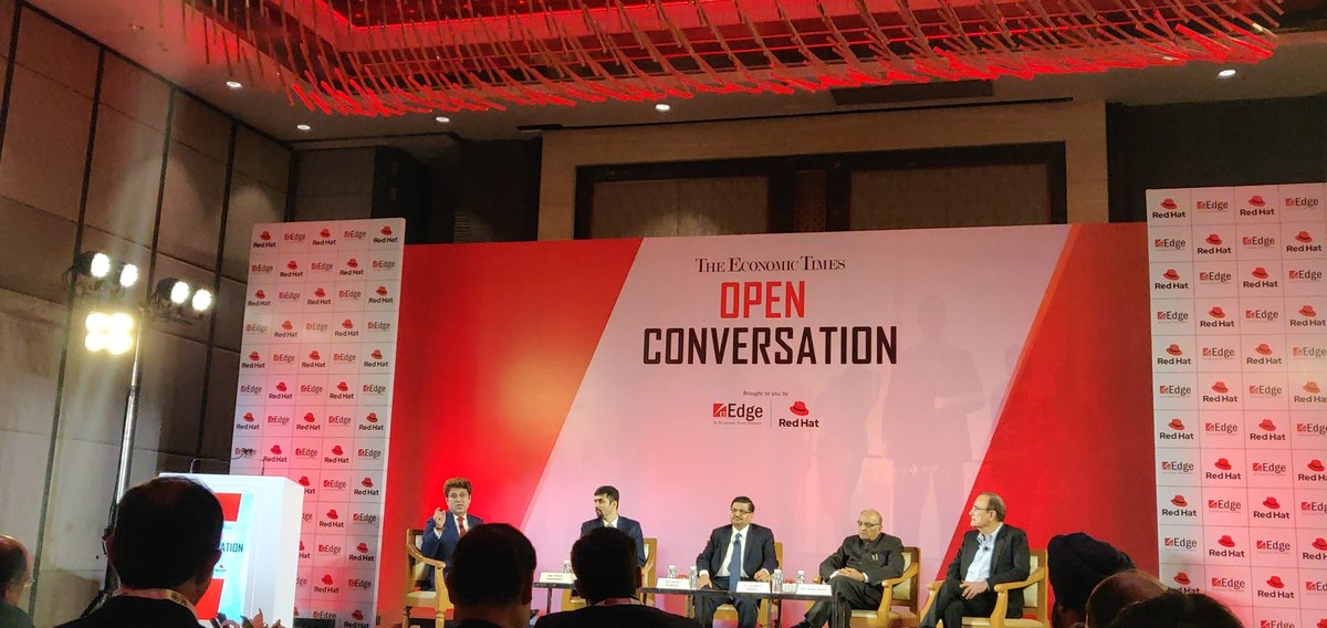 krishg40's tweet photo. Adoption of Open Source leading to a $1 trillion digital economy by 2025. Concepts - Capability - Culture. Heavy weight panel discussion the approach. @EconomicTimes #ETOPENCONVERSATION https://t.co/QhtJWoFhPM
