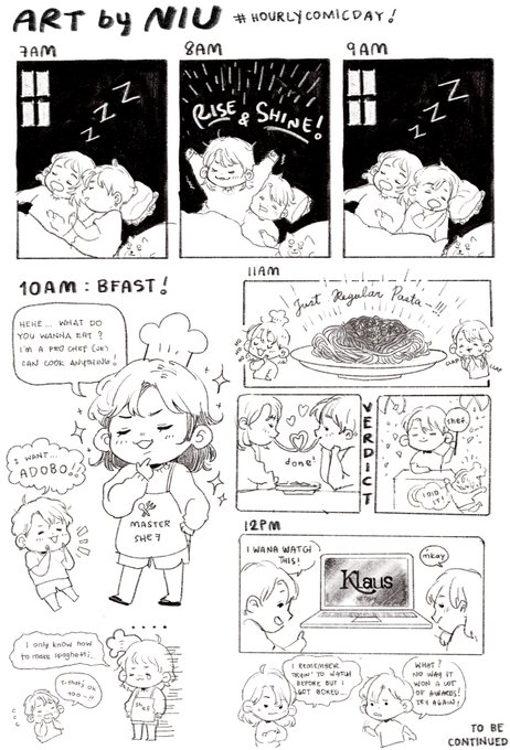 i'm late by a few days buT everyday is #hourlycomicday to me !!! 
here's a lazy saturday ft. my boi! ? 