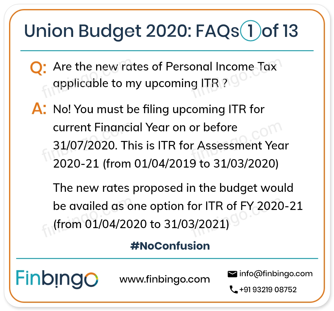 MyFinBingo's tweet photo. 1 of 13 FAQs on #Budget2020 #MyBudgetMyChoice #NoConfusion #incometax #incometaxindia #incometaxslabs #BudgetSession2020 #finbingo #fintech #fintechindia #BudgetIndia #DigitalIndia #IndianBudget #budgetfaqs https://t.co/59u0HwVPKZ