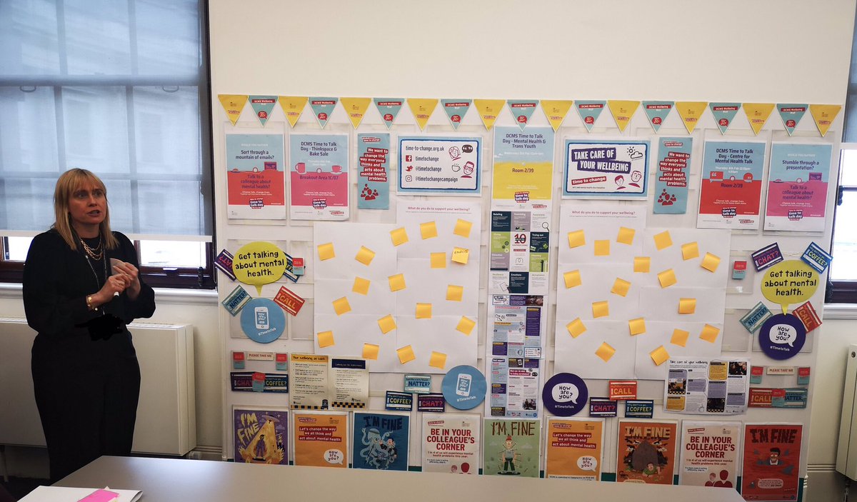This week <a href="/DCMS/">Department for Culture, Media and Sport</a> is hosting a range of events to celebrate #TimeToTalk Day, and I was proud to launch our Wellbeing Wall this morning to start a conversation about mental health.