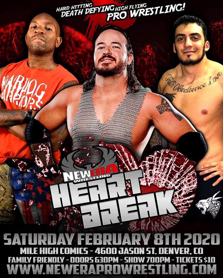 <a href="/NEWColorado/">New Era Wrestling</a> Presents: Heart Break
This Saturday! Come witness what happens next
#ColoradoWrestling