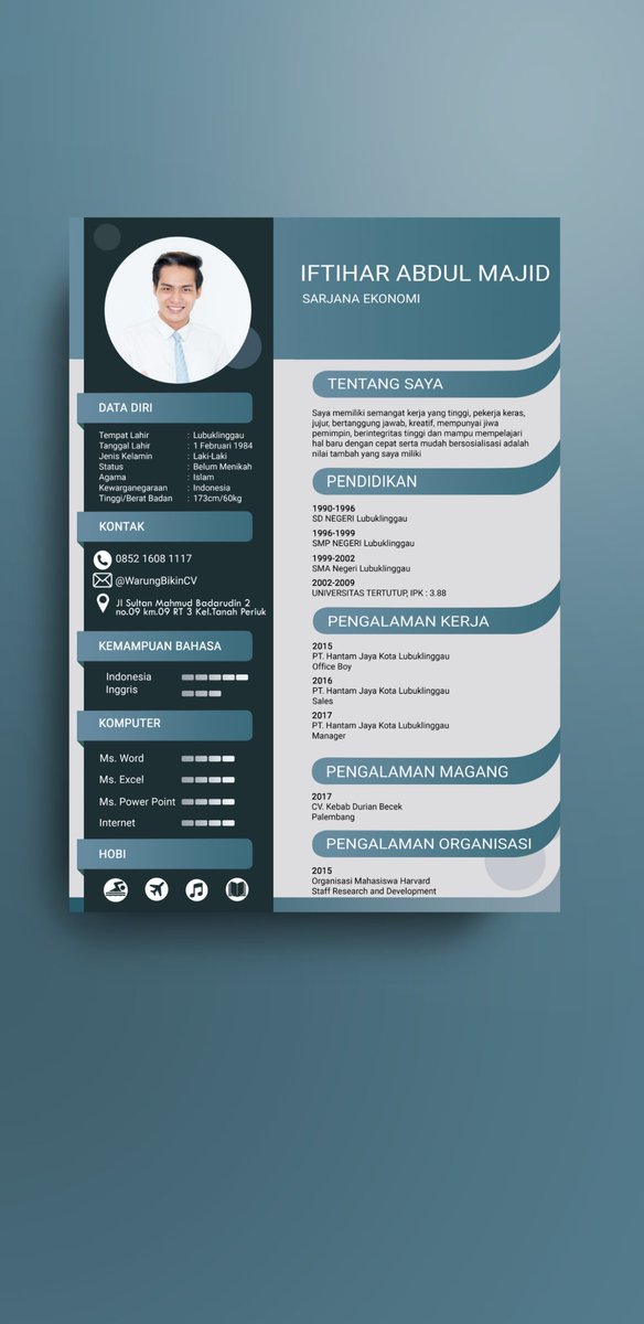 warungbikincv's tweet photo. @wandahem order desain cv nya yuk gaeess https://t.co/NhbcG3aohS
