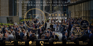 3 Days Left for $400 USD Discount - HARBOR's 13th Aluminum Summit (June 2-4, 2020 | Chicago, USA) #harboraluminumsummit ow.ly/eGQl50yd4vD