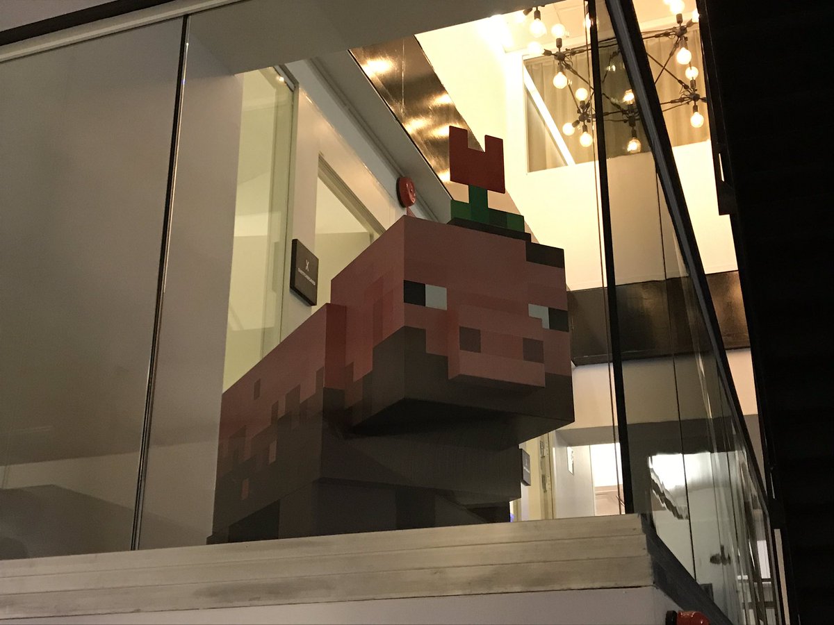 New additions to the #MojangOffice: Minecraft Earth mobs! Meet the jolly llama, moobloom, and muddy pig!