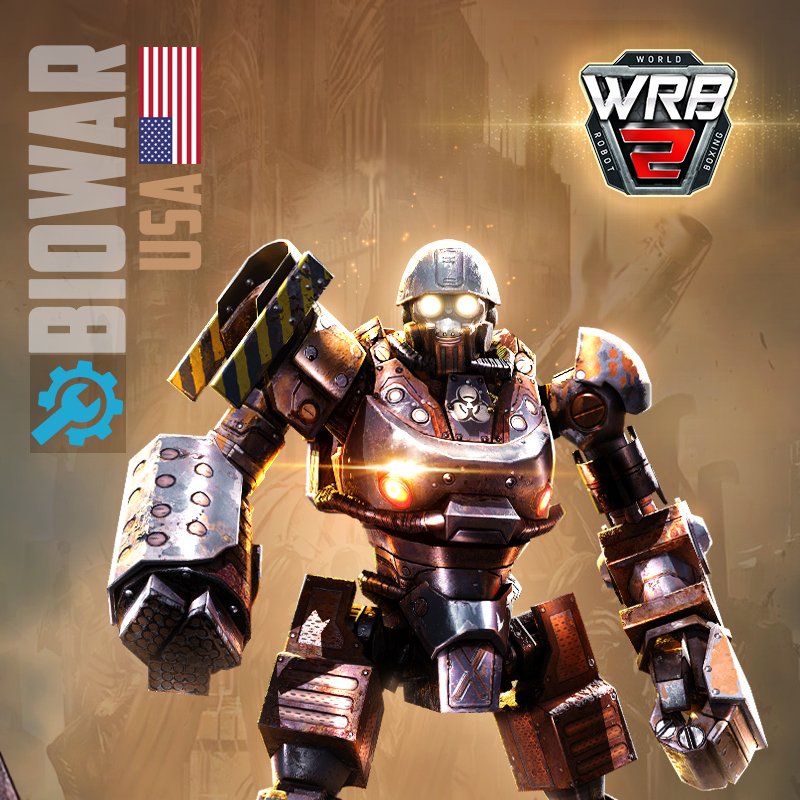 wrbgame's tweet photo. Climb the Versus Leaderboard to claim 3 Star Biowar. Or get the American Scrapyard stalwart from it's 3-4 Star Featured Lootcrate. Make your mark in the #RobotBoxing Championship.
Download Now: https://t.co/G5g3Kide30
@RelianceEnt @RelianceGames #FightingGames #MobileGames https://t.co/brtd86nzcZ