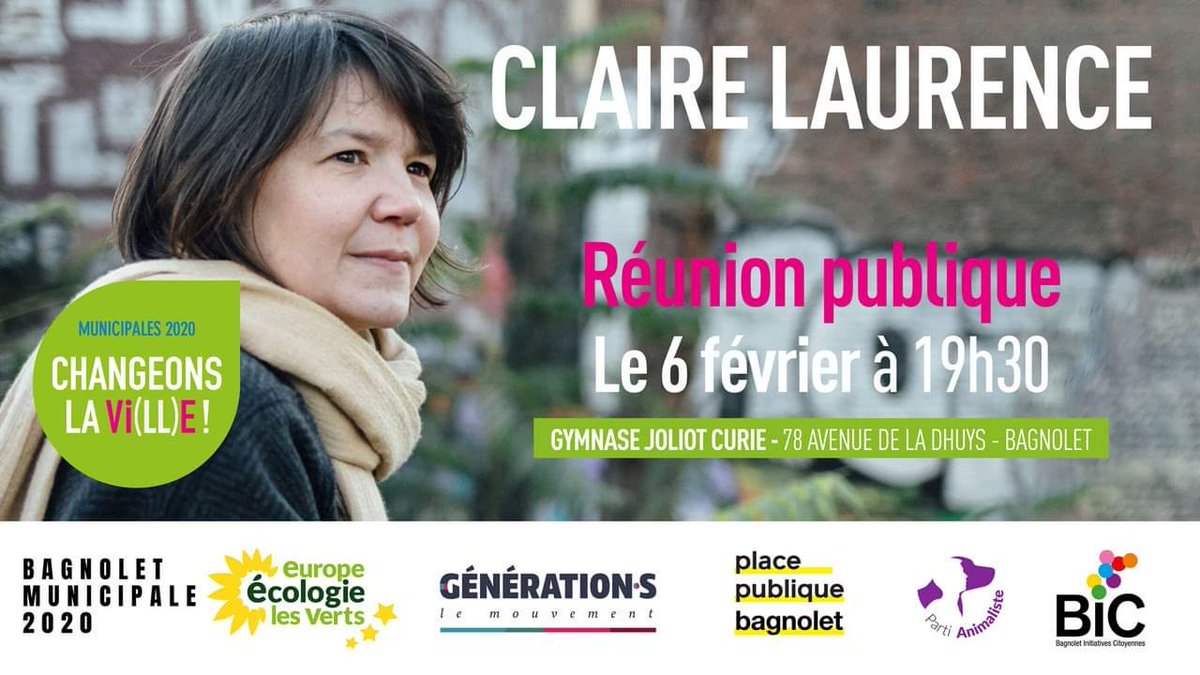 ChangeonsE's tweet photo. Si vous êtes militants, sympathisants, intéressés ou  même tout simplement curieux Venez nous rencontrer au meeting du 6 février à 19h30 !!! Notre programme vous sera dévoilé 💚
@MirAlphonse @annedeo @DavidCormand @BalasGuillaume  
#Bagnolet #Municipales2020 https://t.co/yEFuQpErCE