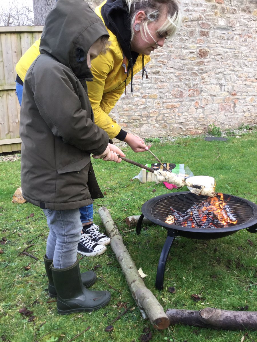 shiresnap's tweet photo. The children at Snapdragons Shirehampton have created and toasted home made forest school bread. #firesafety #forestschool #firerules #outdoorlearning https://t.co/uT3lG84sJR